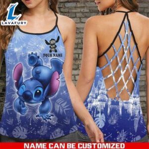 Lilo And Stitch Disney Criss Cross Tank Top Custom Name