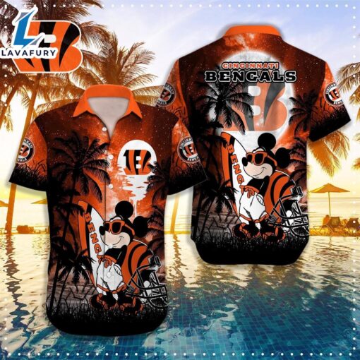 Mickey Cincinnati Bengals Hawaiian Shirt