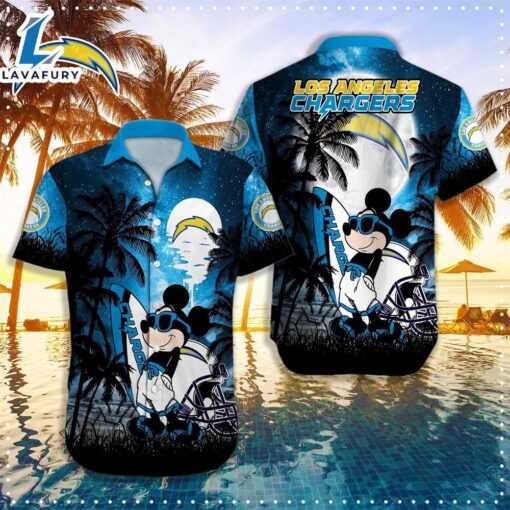 Mickey Los Angeles Chargers Hawaiian Shirt