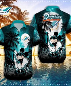 Mickey Miami Dolphins Hawaiian Shirt