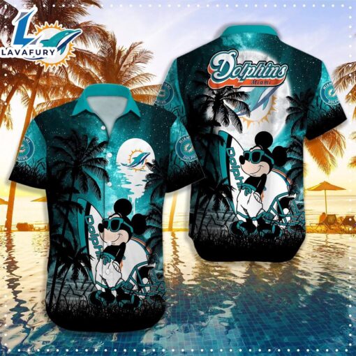 Mickey Miami Dolphins Hawaiian Shirt