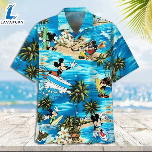 Mickey Mouse Hawaiian Shirt Mickey Surfboard Hawaiian Shirt