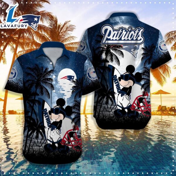 Mickey New England Patriots Hawaiian Shirt