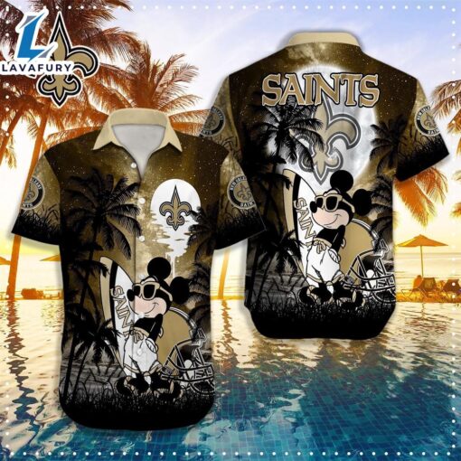 Mickey New Orleans Saints Hawaiian Shirt