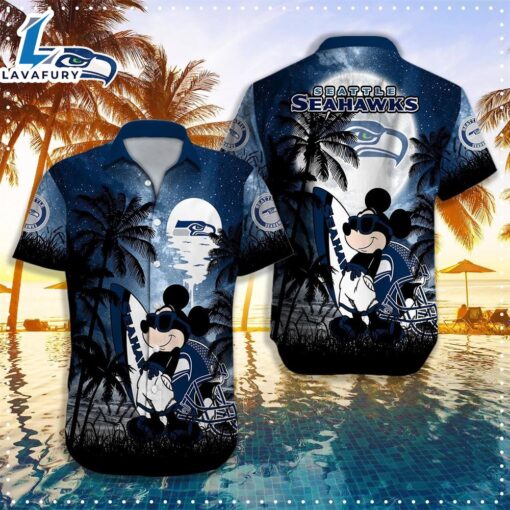 Mickey Seattle Seahawks Hawaiian Shirt