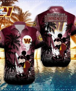Mickey Washington Commanders Hawaiian Shirt