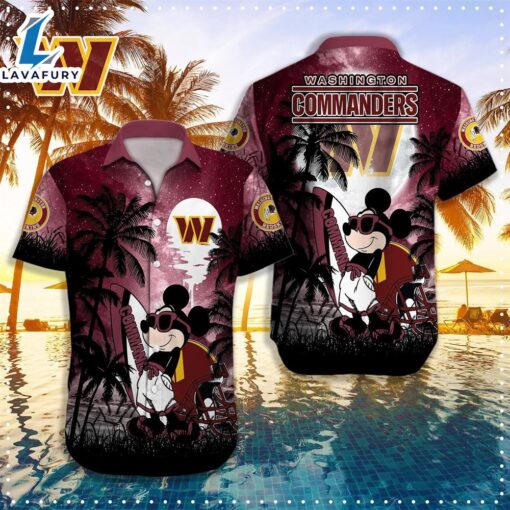 Mickey Washington Commanders Hawaiian Shirt