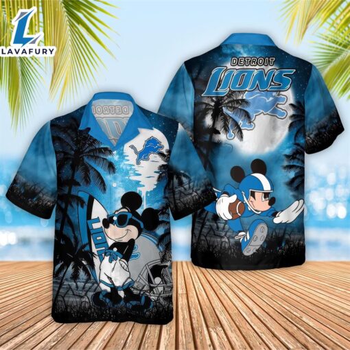 NFL Detroit Lions x Mickey Hawaiian Shirt