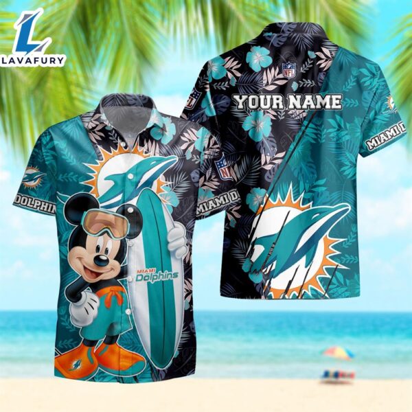 NFL Mickey Miami Dolphins Hawaiian Shirt