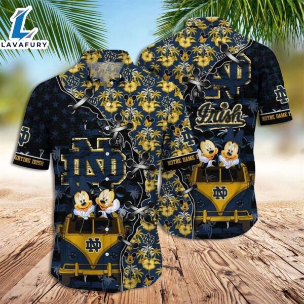 Notre Dame Hawaiian Shirt Mickey Mouse Notre Dame Hawaiian Shirt