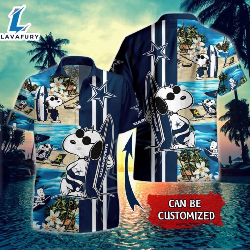 Personalized Name Summer Snoopy NFL Dallas Cowboys Football Hawaiian Shirt