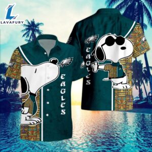 Philadelphia Eagles Hawaiian Shirt Snoopy…