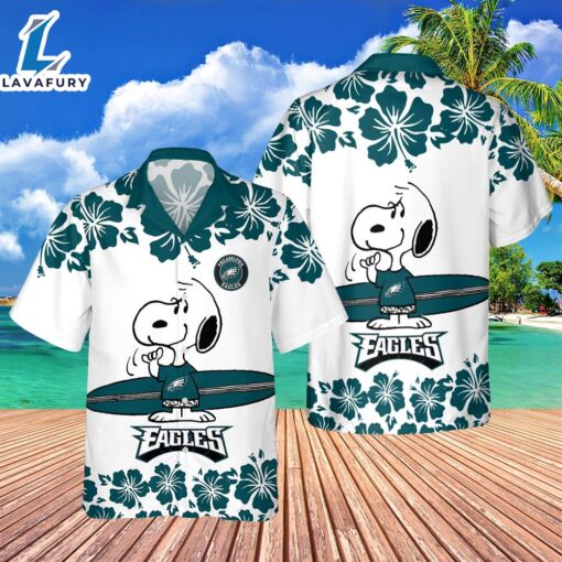 Philadelphia Eagles NFL Snoopy Aloha Hawaiian Shirt