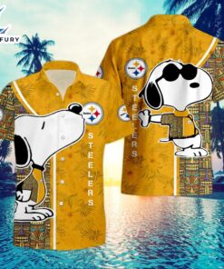 Pittsburgh Steelers Hawaiian Shirt Snoopy…