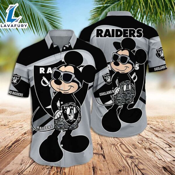 Raiders Hawaiian Shirt Raiders Mickey Hawaiian Shirt