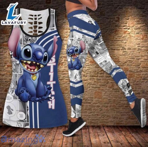 Stitch Lover 3D All Over Print Combo Hollow Tank Top And Leggings