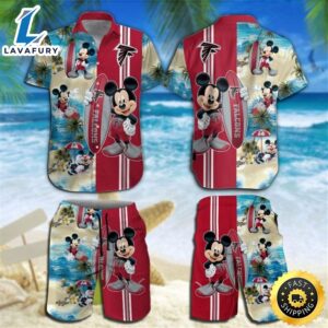 Atlanta Falcons Mickey Mouse Hawaiian Shirt Beach Short