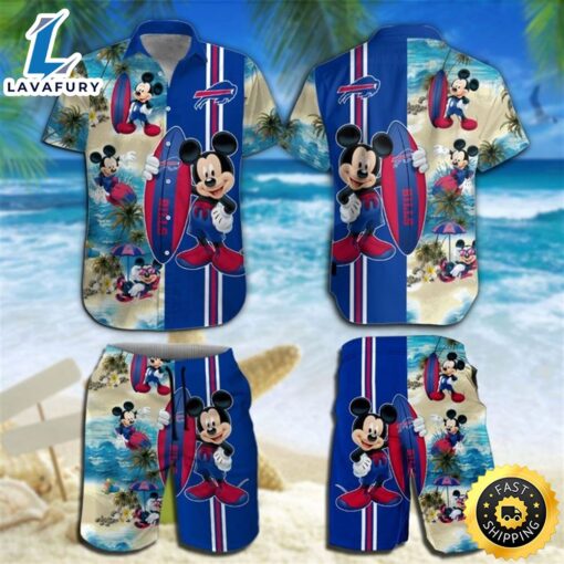 Buffalo Bills Mickey Mouse Hawaiian Shirt Beach Short