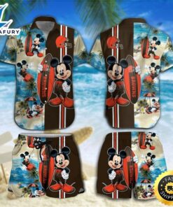Cleveland Browns Mickey Mouse Hawaiian…