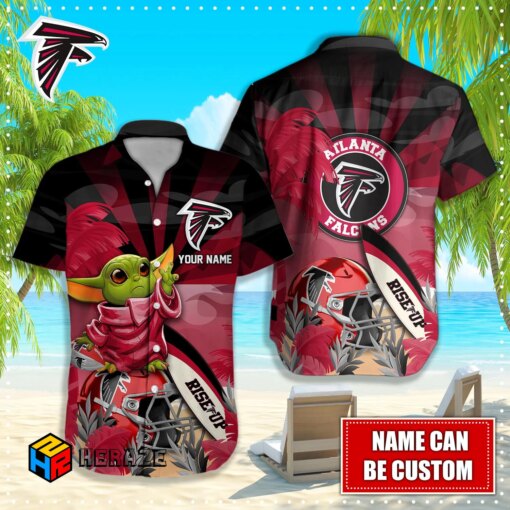 Custom Name Atlanta Falcons NFL Aloha Hawaiian Shirt