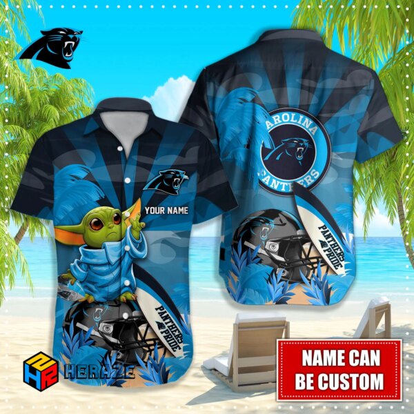 Custom Name Carolina Panthers NFL Aloha Hawaiian Shirt
