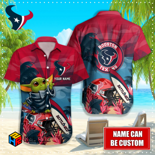 Custom Name Houston Texans NFL Aloha Hawaiian Shirt