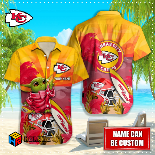 Custom Name Kansas City Chiefs NFL Aloha Hawaiian Shirt