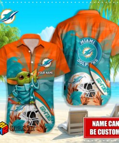 Custom Name Miami Dolphins NFL…