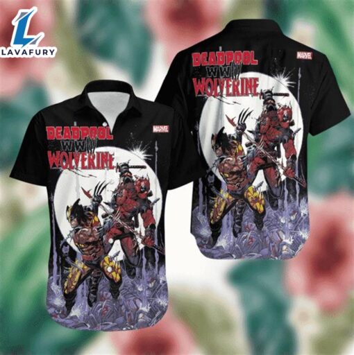 Deadpool And Wolverine World War III WWIII Hawaiian Shirt