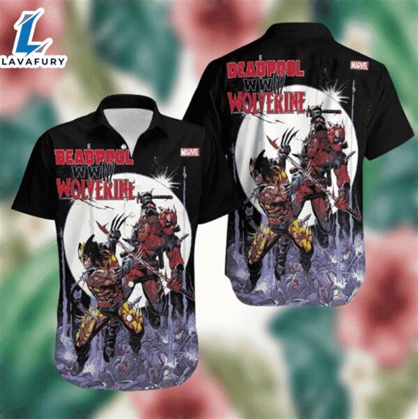 Deadpool And Wolverine World War III WWIII Hawaiian Shirt