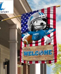 Detroit Lions Snoopy Peanuts Welcome…