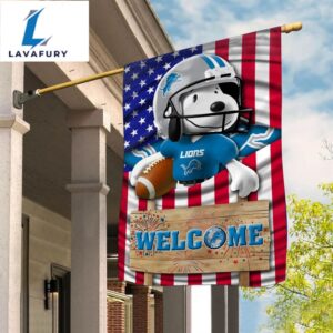 Detroit Lions Snoopy Peanuts Welcome…