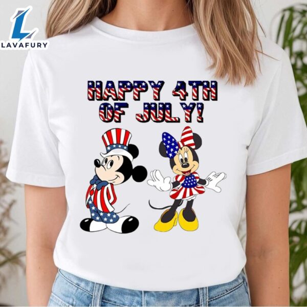 Disney Coulple Mouse Happy Fourth Of July Day Shirt