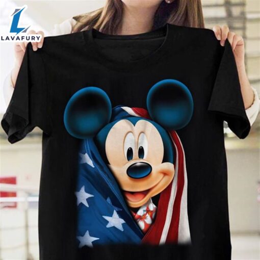 Disney Mickey Mouse Flag 4th Of July American Independence Day T-Shirt