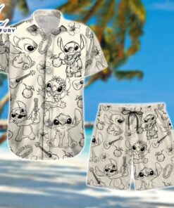Disney StitchHawaiian Shirt Set of…