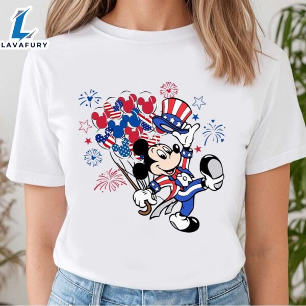 Happy Disney 4th Of July Shirt Patriotic Disney Clothing With Mickey Mouse Lover Shirt
