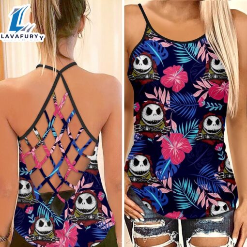 Jack Skellington Criss-Cross Tank Top 669