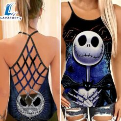 Jack Skellington Criss-Cross Tank Top…