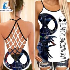 Jack Skellington Criss-Cross Tank Top…