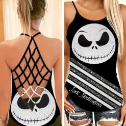 Jack Skellington Criss-Cross Tank Top…