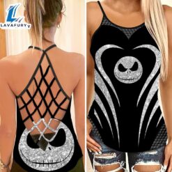 Jack Skellington Criss-Cross Tank Top…