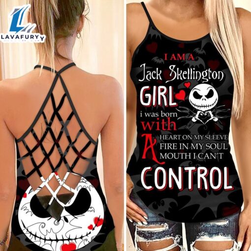 Jack Skellington Girl Can’t Control Criss-Cross Tank Top