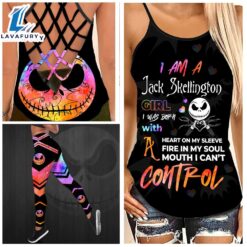 Jack Skellington Girl Criss-Cross Tank…