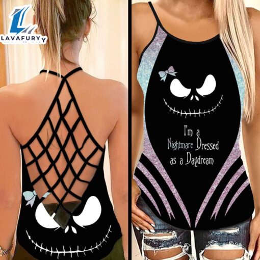 Jack Skellington I’m A Nightmare Dressed Criss-Cross Tank Top