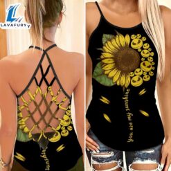 Jack Skellington Sunflower Criss-Cross Tank…