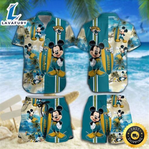 Jacksonville Jaguars Mickey Mouse Hawaiian Shirt Beach Short