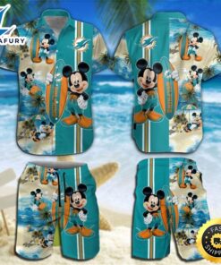 Miami Dolphins Mickey Mouse Hawaiian…