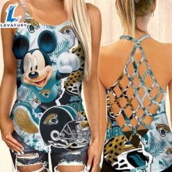 Mickey Jacksonville Jaguars Criss-Cross Tank…