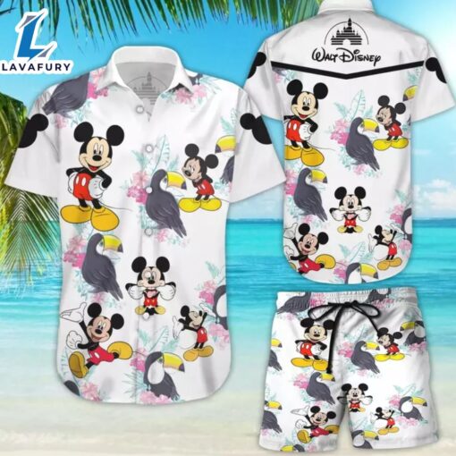 Mickey Mouse Disney Summer Hawaiian Beach Shirt Short