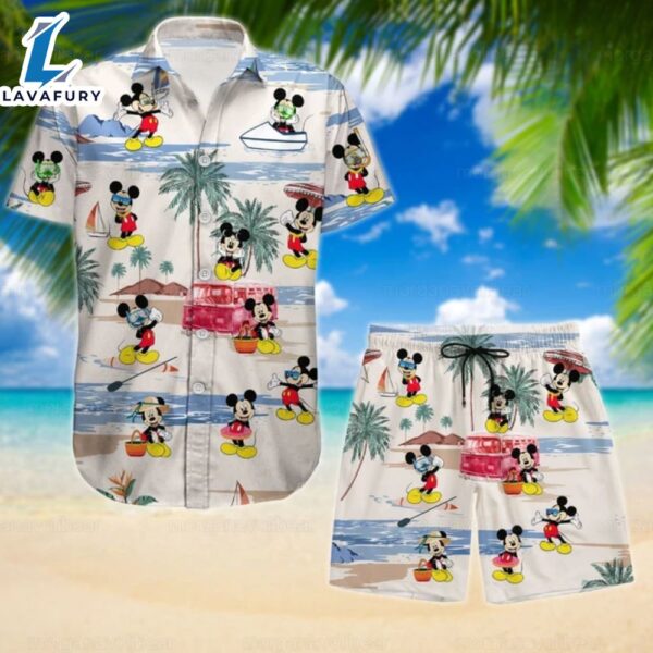 Mickey Mouse HOT Summer Hawaiian Beach Shirt Shorts
